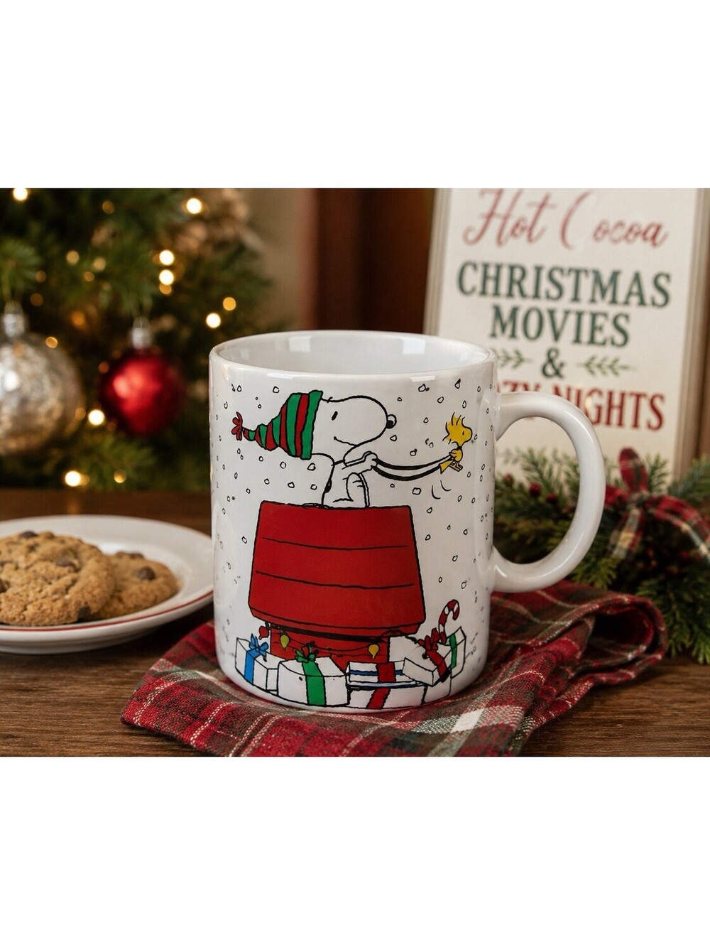 Snoopy Woodstock Christmas Snow 16 Oz Ceramic Coffee Mug Zrike 2023 Peanuts
